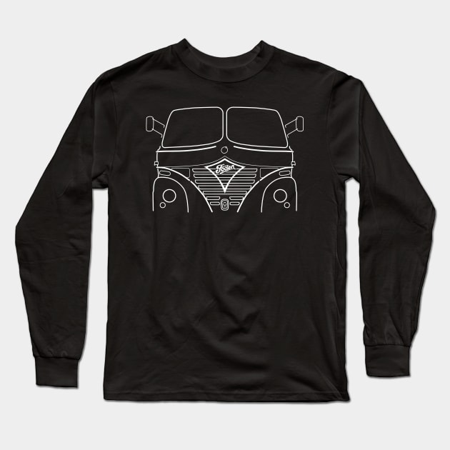 Classic Foden S21 lorry white outline graphic Long Sleeve T-Shirt by soitwouldseem